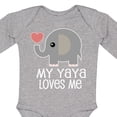 thumbnail image 4 of Inktastic My Yaya Loves Me Grandchild Boys or Girls Long Sleeve Baby Bodysuit, 4 of 5