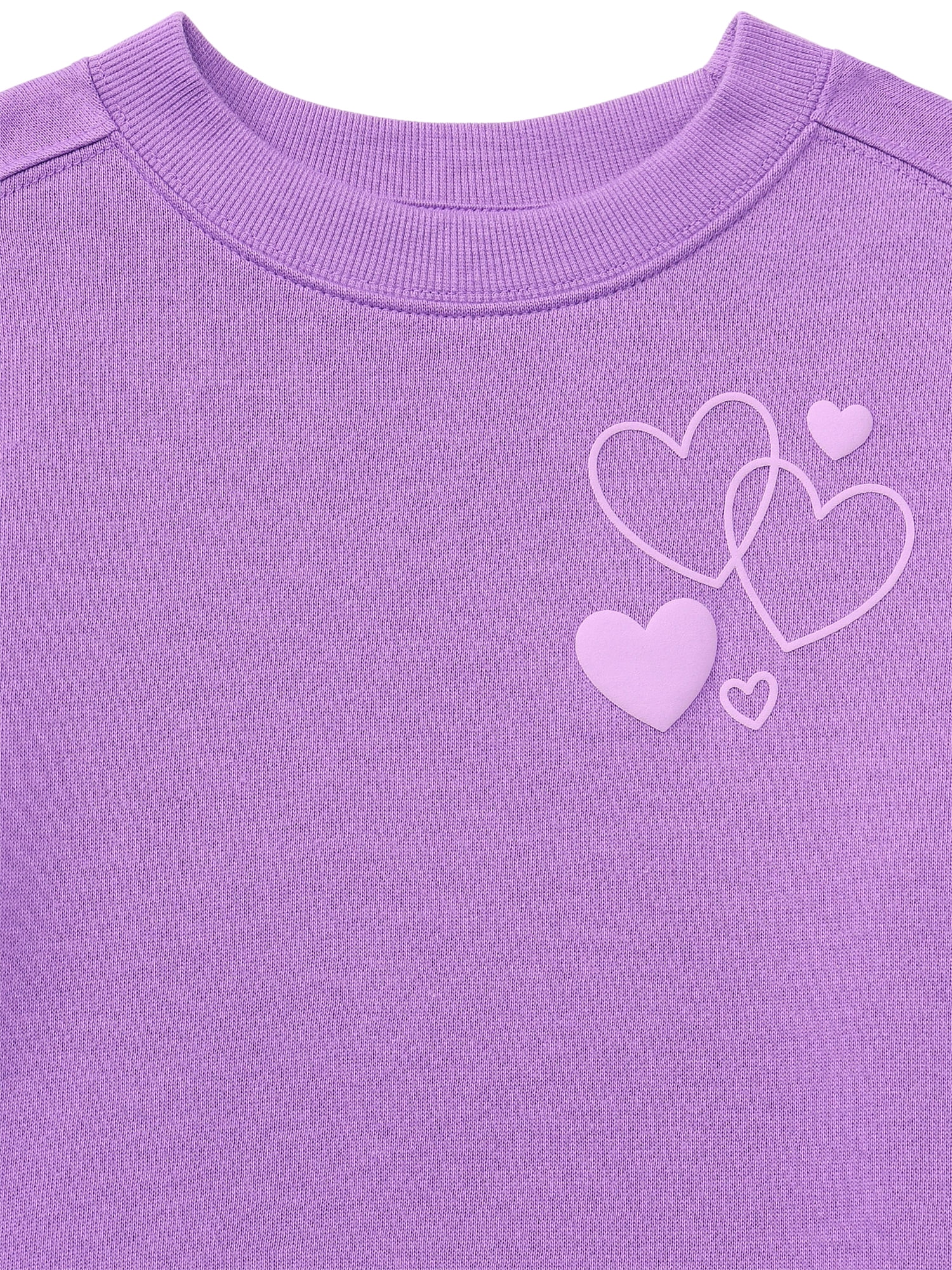 Wonder Nation Girls Fleece Pullover Sweatshirt, Sizes 4-18 & Plus