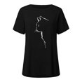 thumbnail image 4 of Mujeres moda Casual impresión camisas manga corta suelta Tee Tops túnica blusa Fridja ghk488, 4 of 4