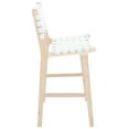 thumbnail image 4 of SAFAVIEH Adah Leather Counter Stool, White/Beige, 4 of 7
