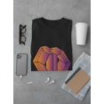thumbnail image 3 of Geometric figure in sunset colors Men Black T-Shirt, Male Small, 3 of 4