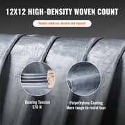 VEVOR Tarp 16 x 20 ft 10Mil Heavy Duty Waterproof Plastic Poly Tear UV Resistant