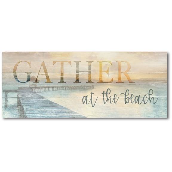 Courtside Market Gather at the Beach Gallery-Wrapped Canvas Wall Art, 12x30