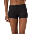 thumbnail image 2 of Hanes Originals Women's SuperSoft Boxer Brief Underwear, 3-Pack Black/Earthen Tan/Black XL, 2 of 10