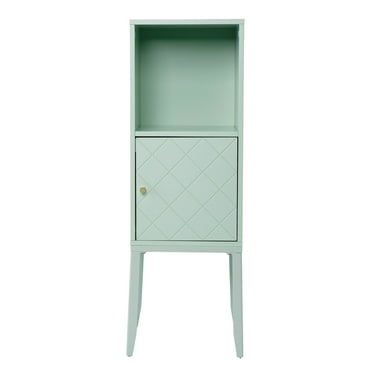 SEI Furniture Herzo Modern Tall Wooden Accent Cabinet in Mint