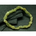 thumbnail image 3 of Natural Brazilianite 8-12mm Tumble Shape Rough Cut Beads Stretchable Bracelet for Men & Women., 3 of 4