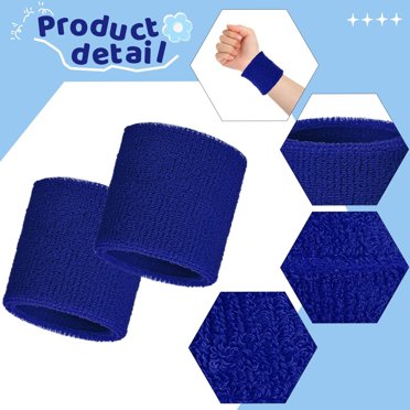 12-Pack Tennis Wristbands - Cotton Sweatbands For Sports, Gym & Workouts - Unisex Sweat Wrist Bands