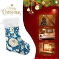 thumbnail image 4 of Traditional Floral Pattern Large Christmas Stockings, Hanging Xmas Stockings Candy Fireplace Stocking Hanging Tag with Crystal Velvet for Family Holiday Christmas Party Decorations,17.7", 4 of 7