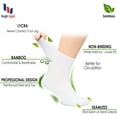 thumbnail image 2 of Hugh Ugoli Men's Loose Diabetic Ankle Socks Bamboo, Wide, Thin, Seamless Toe and Non-Binding Top, 4 Pairs, Beige, Shoe Size: 11-13, 2 of 5