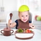 thumbnail image 1 of Juego de vajilla de silicona para niños de diez piezas Plato de cena separado de silicona para bebé Cuenco adicional Tenedor Cuchara Babero Juego de vajilla para madre y bebé, 1 of 1