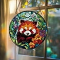 thumbnail image 4 of Cute Red Panda Glass Suncatcher, Wildlife Window Art for Animal Lovers, Unique Glass Decor for Bedroom, Living Room, or Office Space, 4 of 5