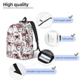 thumbnail image 3 of Wukai Monkey Print Durable Canvas Laptop Backpack - Adjustable Shoulder Straps, Water-Resistant, Large Capacity, Unisex for School, Office-Small, 3 of 5
