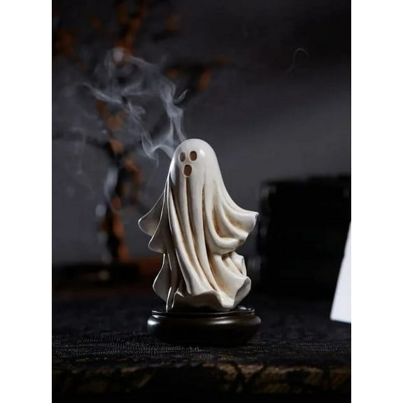 Momihoom Halloween Ghost Incense Burner, Ghost Cone Incense Burner,Ghost Incense Holder Scents Burner for Home Yoga Room Party Decoration