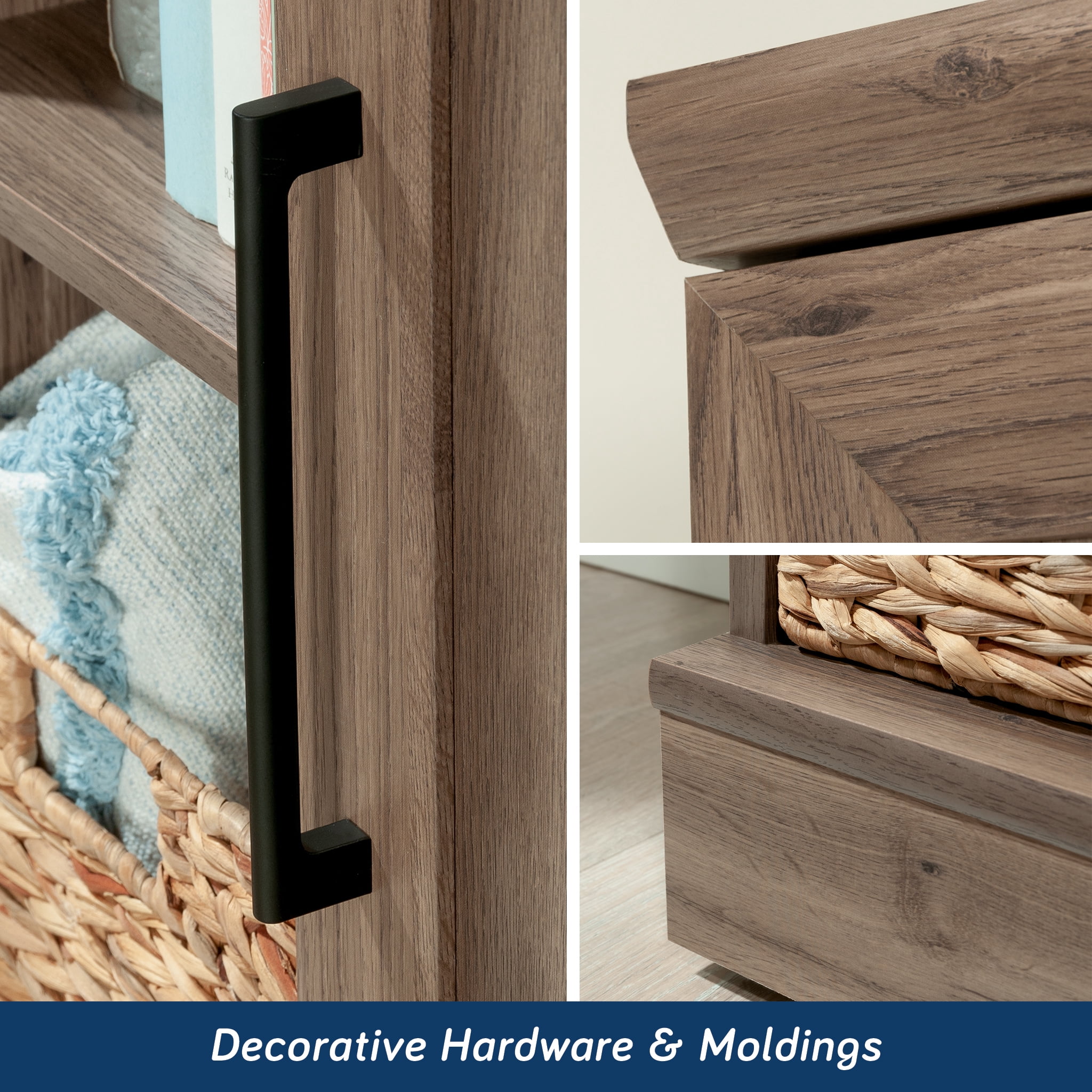 Sauder Homeplus Engineered Wood Storage Cabinet in Salt Oak Finish