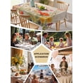 thumbnail image 5 of Colorful Spring Floral Tablecloth Square Table Cloth 54x54, Waterproof Tablecloth Outdoor Table Cloth, Vintage Summer Botanical Washable Table Cover for Kitchen Dining Party, 5 of 8