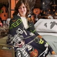 thumbnail image 5 of Happy Halloween Mummy Cartoon Mouse Flannel Blanket, suitable for sofa bedroom office or camping, suitable for all seasons 60*50, 5 of 7