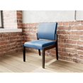 thumbnail image 4 of Pemberly Row Waiting Reception Armless Guest Chair Wood Frame in Blue, 4 of 5