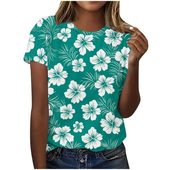 Tops Crew Necks for Womens Women's Short Sleeve T Shirts Tops for Women Dressy Casual Shop All