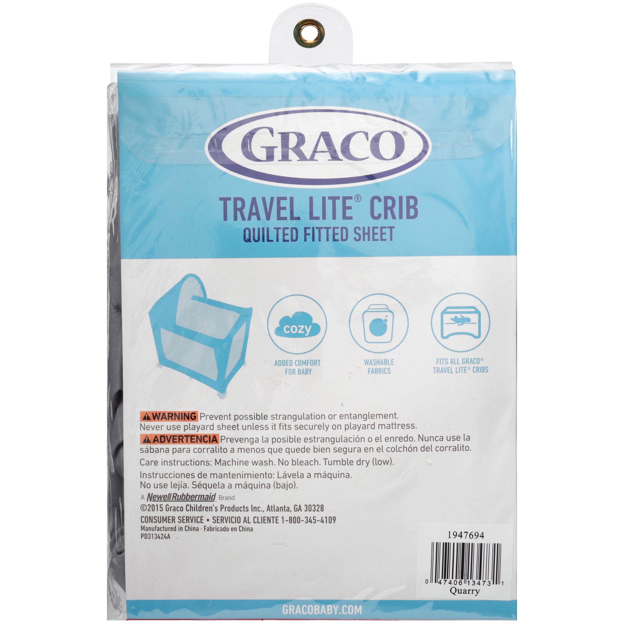 Graco Travel Lite Crib Sheet, Quarry 