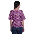 thumbnail image 4 of Moomaya Printed Round Neck Top For Women Elbow Sleeve Blouse Tunic Formal Wear, 4 of 6