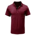 thumbnail image 1 of Besolor Men's Short Sleeve Golf Shirts Casual Button up Athletic Work Business Collared Lightweight Tops Blouse, 1 of 3