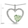 thumbnail image 2 of Star K � Open Heart Pendant Necklace with 6mm Heart Shaped Genuine Green Amethyst Stone, 2 of 9