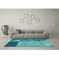 thumbnail image 3 of Ahgly Company Indoor Rectangle Abstract Light Blue Modern Area Rugs, 5' x 8', 3 of 4