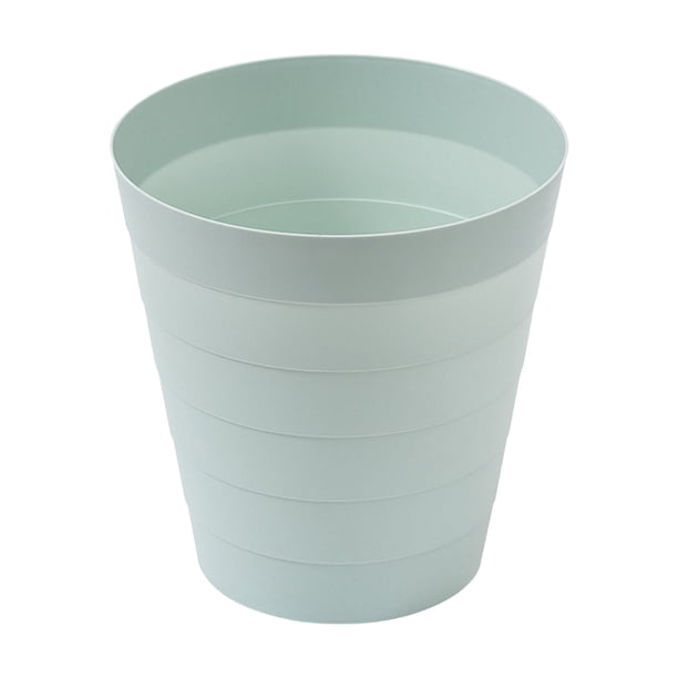 Papelera Decorativa De Piel Sintética - 10 Litros - Color Verde - Para Cocina, Baño, Dormitorio U Oficina