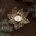 thumbnail image 5 of Christmas Decorations Christmas Golden Iron Candlestick Metal Votive Candle Holder Elegant Tealight Holder Golden Snowflake Christmas Flower Design for Christmas Home Wedding Party, 5 of 5