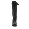 thumbnail image 3 of Vince Camuto Vicintia Black Lace Up Quilted Knee High Moto Combat Riding Boot (Black, 6), 3 of 6