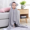 thumbnail image 3 of Vauwmsr Baby Bath Towel with Hood Soft Warm Premium Coral Velvet Swimming Shower Pool Towel for Newborn Infant Toddler, 3 of 5