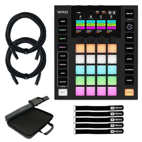 ADJ WMX1 MK2 Standalone DMX Lighting Control System with Premium Multipurpose EVA Case Package