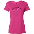 thumbnail image 3 of Inktastic Breast Cancer Awareness with Pink Ribbon Heart Women's T-Shirt, 3 of 5