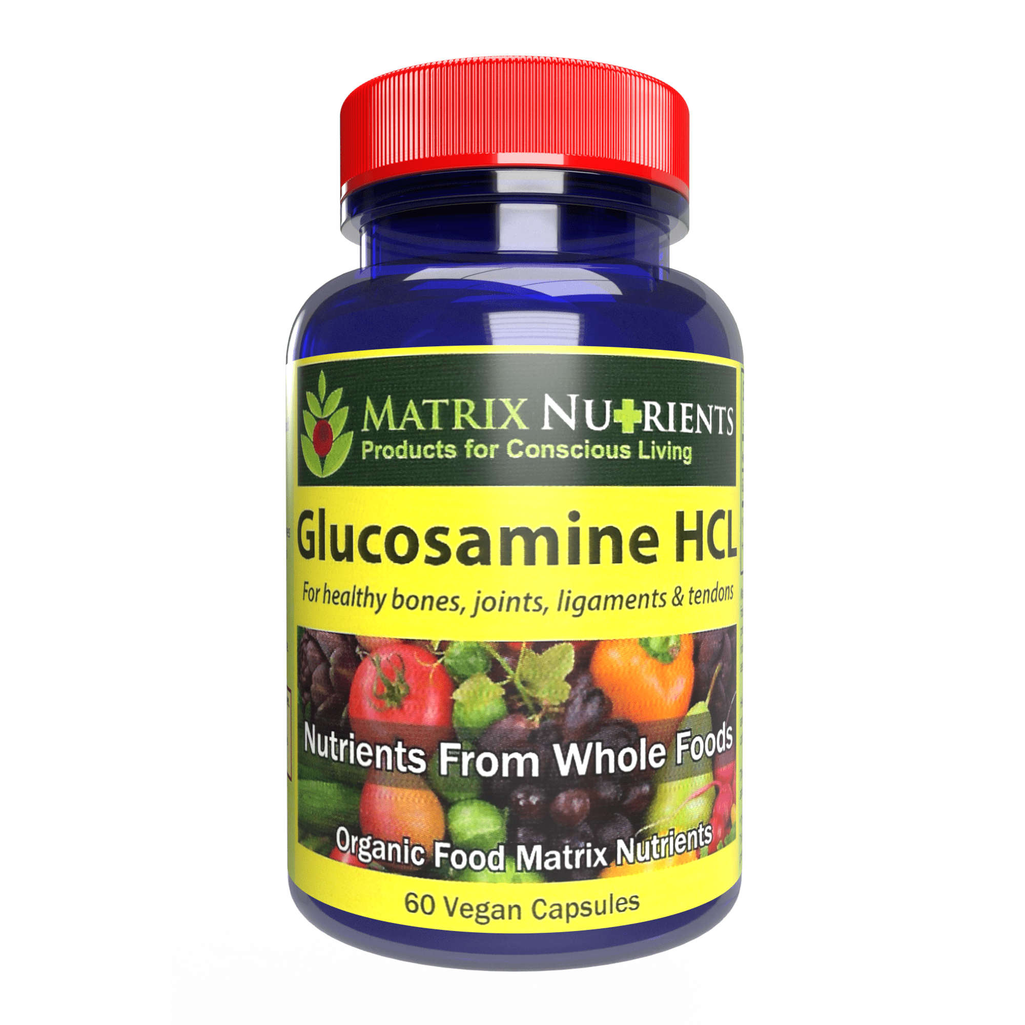GLUCOSAMINE HCL - Cartilage Builder! MAINTAIN HEALTHY JOINTS, Bones, Ligaments and Tendons! Absorption Rate up to 98% - Vegan Capsules (60ct)