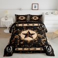 thumbnail image 2 of Feelyou Tribal Texas Stars Bedding Comforter Set, Leopard Cheetah Print Twin Comforter Sets, Western Rustic Farmhouse Reversible Bedding Set, Microfiber Bedroom Decor, 2pcs, 2 of 8