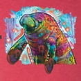 thumbnail image 6 of Wild Bobby Rainbow Painted Manatee Dean Russo Design Animal Lover Men Premium Tri Blend Tee, Vintage Red, Small, 6 of 6