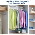 thumbnail image 3 of 50 Pcs. Clear Plastic Hangers – Non-Slip, Crystal-Cut, Durable & Space-Saving Invisible Hangers for Suits & Clothing (Transparent), 3 of 4