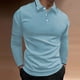 thumbnail image 1 of pstuiky Camisas de invierno de manga larga para hombre, Camisa de golf de manga larga con botones deportivos, informal, con cuello alto y barra vertical para hombre camisetas de hombre s, 1 of 6