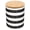 Stripe, variant on Ceramic Jar with Lid 16oz Ceramic Kitchen Jar w/ Air Sealing Bamboo Lid 500ml