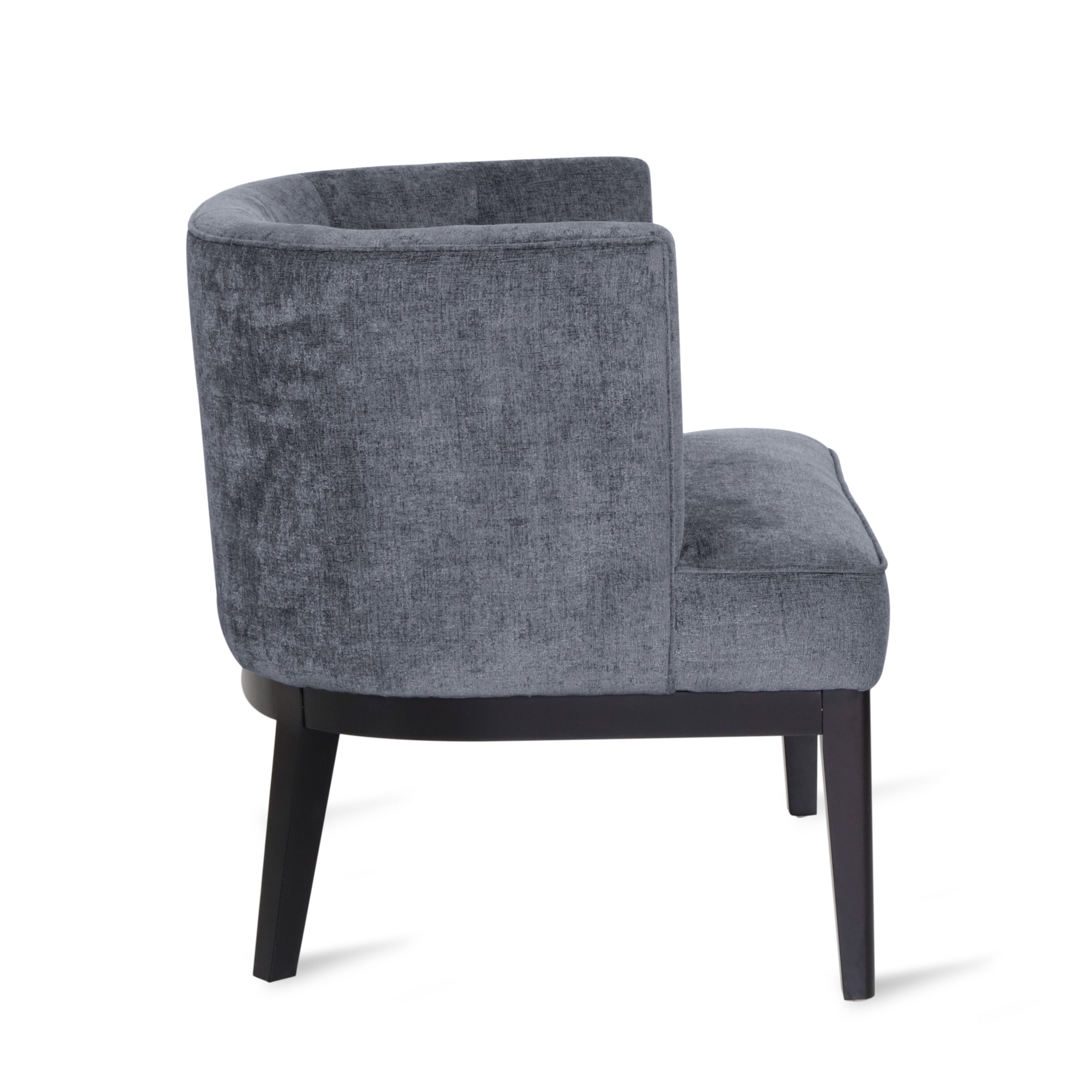 Noble House Suncook Fabric Tufted Club Chair, Set of 2, Charcoal