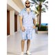 thumbnail image 2 of Conjunto Hombre Verano Camisa y Short a Juego Alberca Playa y Calor, 2 of 5