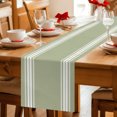 thumbnail image 5 of Table Runners 90 Inches Long Dress Scarves, Sage Green Striped Farmhouse Coffee/Dining/Kitchen Table Decor Table Runner for Living Room, Farmhouse White Stripes Aesthetics 13x90 Inch, 5 of 9