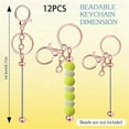 thumbnail image 4 of 12 Pieces Metal Beadable Keychain Bars Blanks for Beads Pendant Jewelry Charms DIY Crafts Keychains Making Gift, 4 of 5