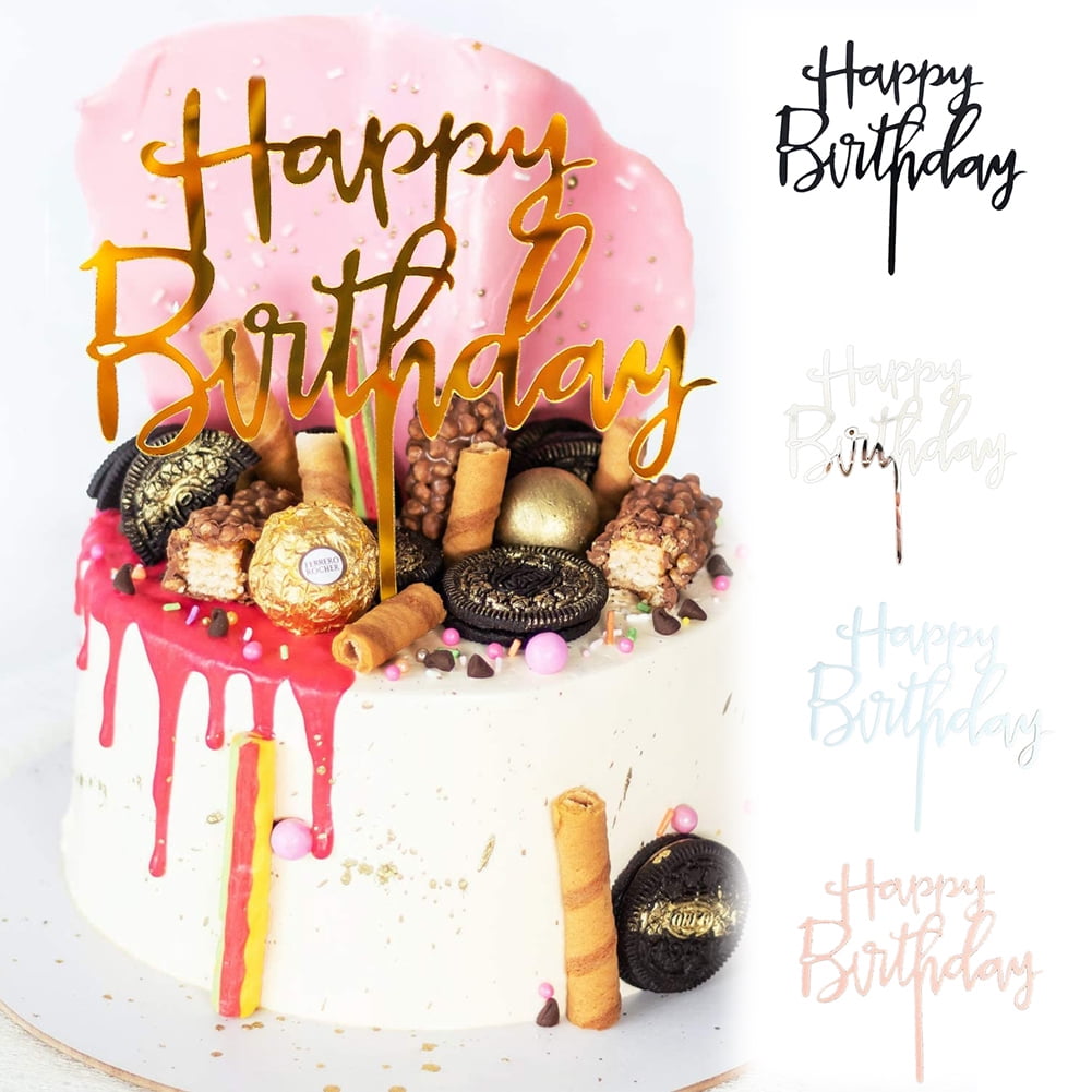 Details about   Acrylic Home Happy Birthday Decor Baking Cake Topper Card Party  Decor Supplies