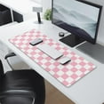 thumbnail image 2 of Pastel Checkered Mouse Pad, Cute Boho Mousepad for Home Office, Anti-Slip Rubber Mice pad for Computer & Laptop, 31.5x11.8inches, Pattern Aesthetic, 2 of 7