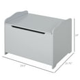 thumbnail image 3 of Qaba Kids Wooden Toy Storage Box Organizer Chest with Magnetic Hinge, Grey, 3 of 10