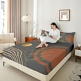 thumbnail image 4 of Castle Fairy Tree Leaves Full Size Sheets for Boys Girls,Stripes Bed Sheets, 4 of 7