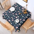 thumbnail image 2 of Dark Blue Little Princess Pattern Square Tablecloth,Waterproof Square Table Cover,Wipeable Spillproof Washable Table Cover for Home Kitchen Party Decor 42"X42"(107x107cm), 2 of 6