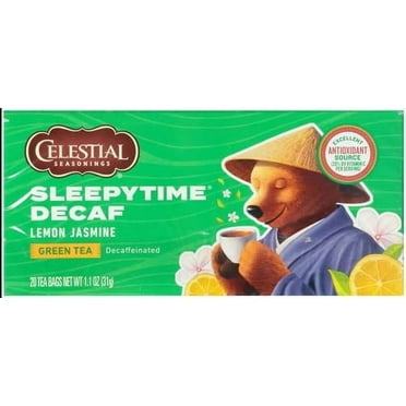 Celestial Seasonings, Sleepytime Decaf, Green Tea, Lemon Jasmine, 20 Tea Bags, 1.1 oz Pack of 2