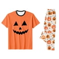 thumbnail image 4 of Grblisyd Halloween Matching Family Pajamas Set Cute Cartoon Graphic Print Mommy and Me Matching Outfits Soft Nightwear for Family, 4 of 7